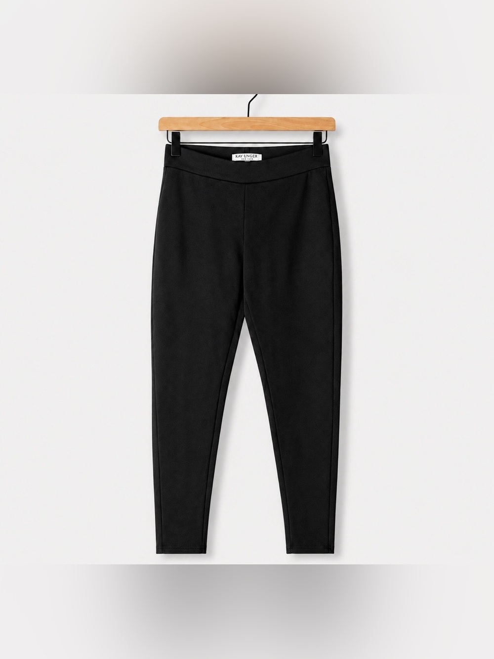 Kay Unger New York Black‎ Pull-On Stretch Slim Ankle Ponte Pants Size S
